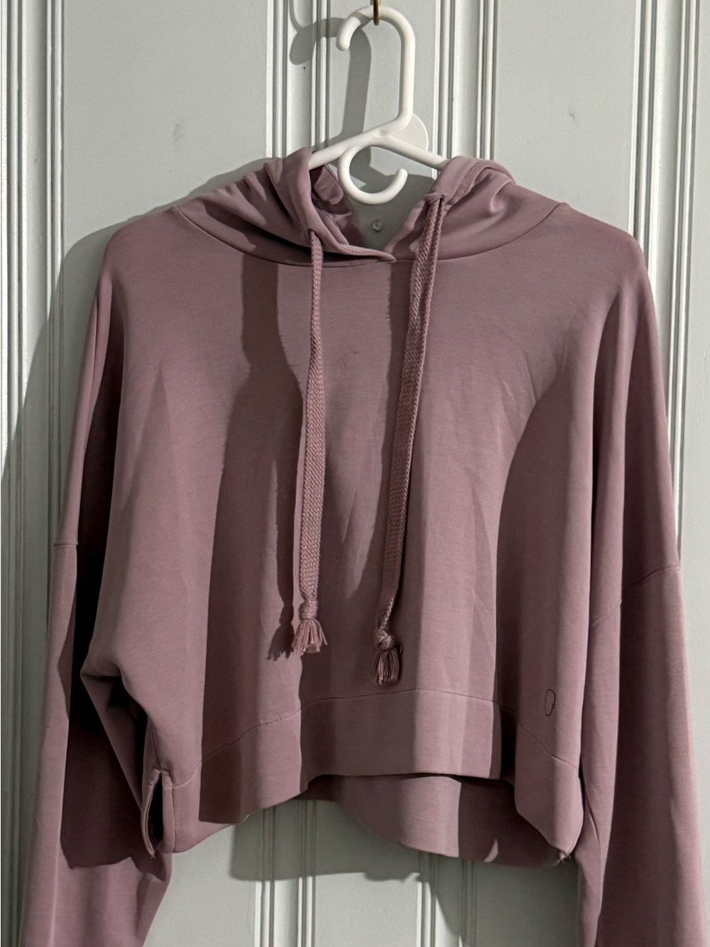 A.S. Revival Women’s Cropped Hoodie Mauve Pink Long Sleeve Size Medium